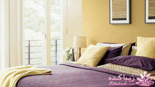 دکوراسیون رنگ زرد و بنفش 